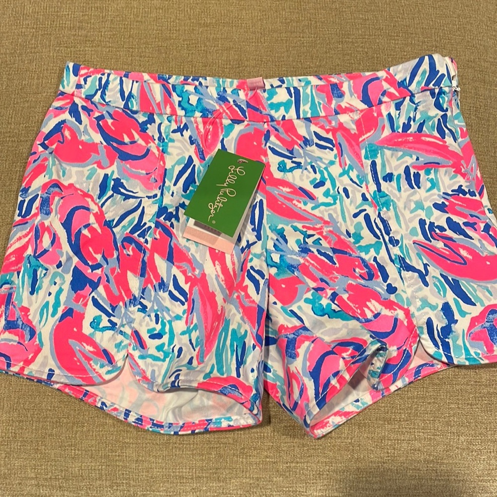 NWT Lily Pulitzer Hazelle Stretch Shorts Cosmic Coral size 00